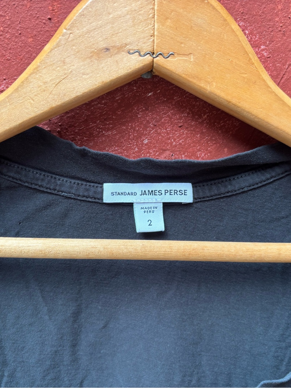 James Perse Women’s Black Long Sleeve Crew Tee